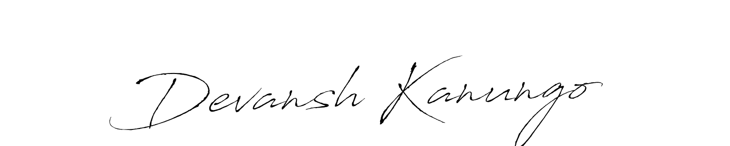 Create a beautiful signature design for name Devansh Kanungo. With this signature (Antro_Vectra) fonts, you can make a handwritten signature for free. Devansh Kanungo signature style 6 images and pictures png