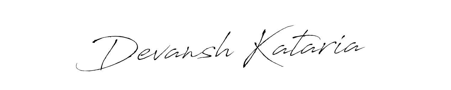 Create a beautiful signature design for name Devansh Kataria. With this signature (Antro_Vectra) fonts, you can make a handwritten signature for free. Devansh Kataria signature style 6 images and pictures png