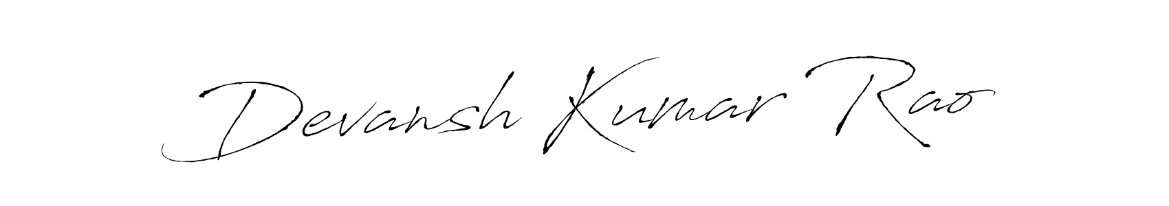 Create a beautiful signature design for name Devansh Kumar Rao. With this signature (Antro_Vectra) fonts, you can make a handwritten signature for free. Devansh Kumar Rao signature style 6 images and pictures png