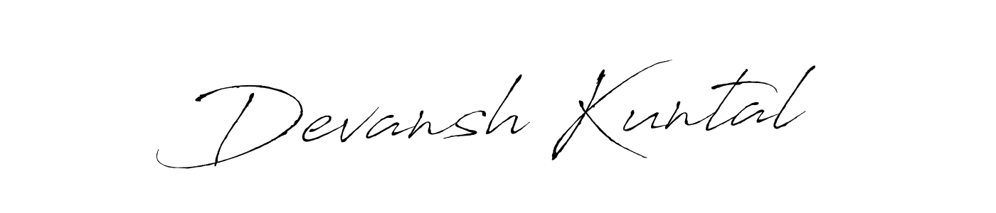 Similarly Antro_Vectra is the best handwritten signature design. Signature creator online .You can use it as an online autograph creator for name Devansh Kuntal. Devansh Kuntal signature style 6 images and pictures png