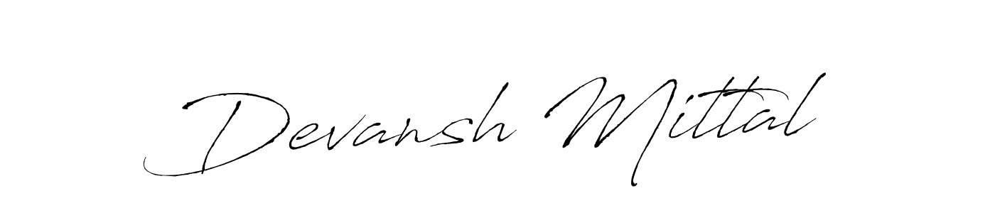 Make a short Devansh Mittal signature style. Manage your documents anywhere anytime using Antro_Vectra. Create and add eSignatures, submit forms, share and send files easily. Devansh Mittal signature style 6 images and pictures png