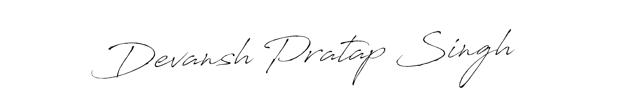 Create a beautiful signature design for name Devansh Pratap Singh. With this signature (Antro_Vectra) fonts, you can make a handwritten signature for free. Devansh Pratap Singh signature style 6 images and pictures png