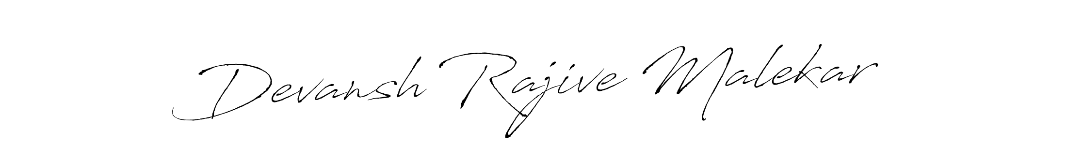 Design your own signature with our free online signature maker. With this signature software, you can create a handwritten (Antro_Vectra) signature for name Devansh Rajive Malekar. Devansh Rajive Malekar signature style 6 images and pictures png