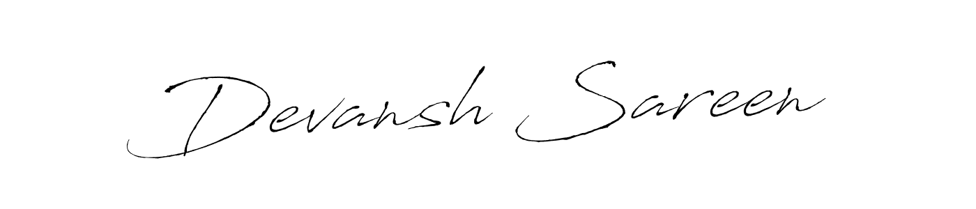 Devansh Sareen stylish signature style. Best Handwritten Sign (Antro_Vectra) for my name. Handwritten Signature Collection Ideas for my name Devansh Sareen. Devansh Sareen signature style 6 images and pictures png