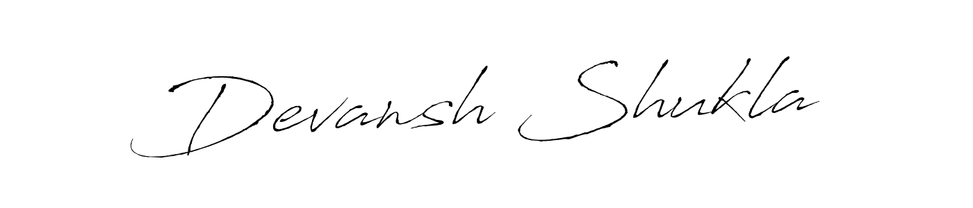 Create a beautiful signature design for name Devansh Shukla. With this signature (Antro_Vectra) fonts, you can make a handwritten signature for free. Devansh Shukla signature style 6 images and pictures png