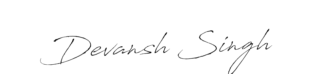 How to make Devansh Singh name signature. Use Antro_Vectra style for creating short signs online. This is the latest handwritten sign. Devansh Singh signature style 6 images and pictures png