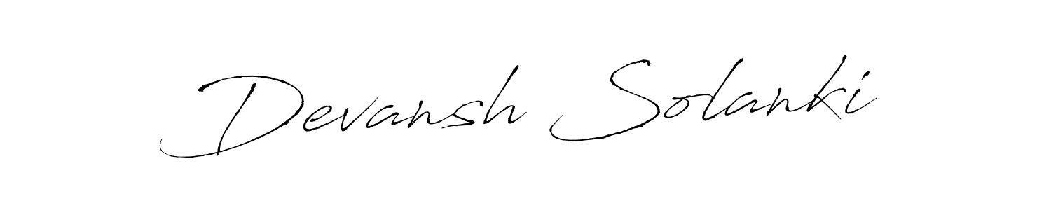 Design your own signature with our free online signature maker. With this signature software, you can create a handwritten (Antro_Vectra) signature for name Devansh Solanki. Devansh Solanki signature style 6 images and pictures png