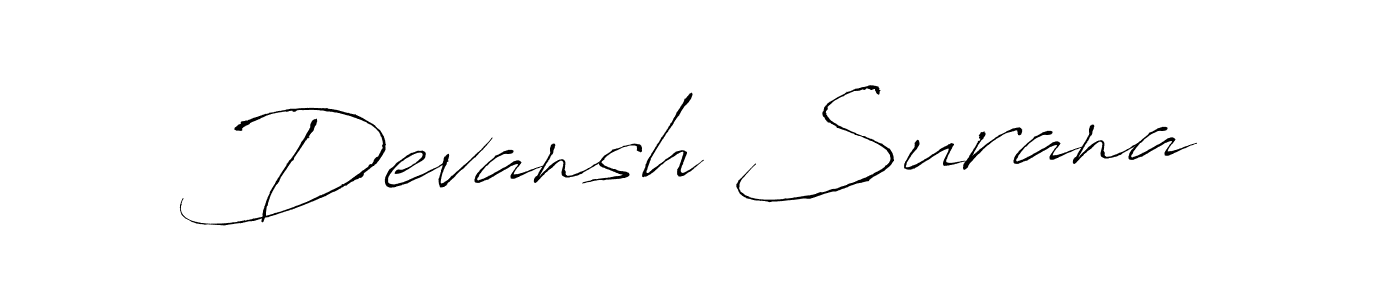 You should practise on your own different ways (Antro_Vectra) to write your name (Devansh Surana) in signature. don't let someone else do it for you. Devansh Surana signature style 6 images and pictures png