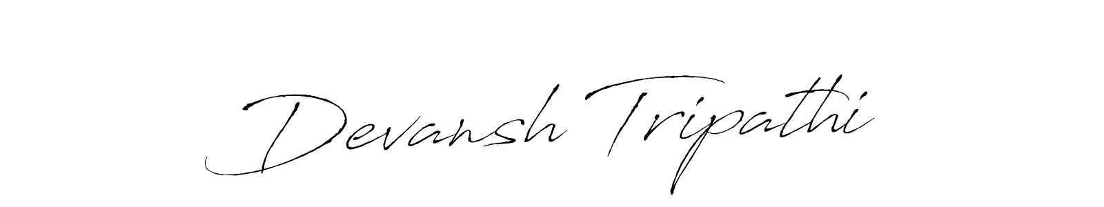 Antro_Vectra is a professional signature style that is perfect for those who want to add a touch of class to their signature. It is also a great choice for those who want to make their signature more unique. Get Devansh Tripathi name to fancy signature for free. Devansh Tripathi signature style 6 images and pictures png