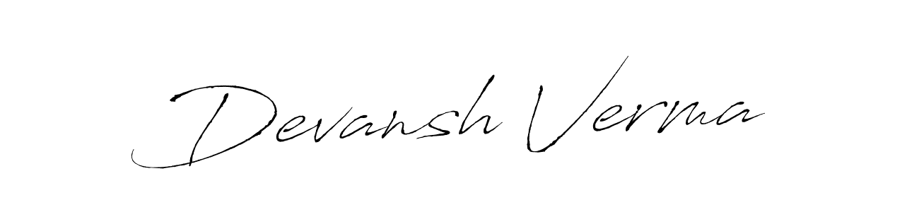 The best way (Antro_Vectra) to make a short signature is to pick only two or three words in your name. The name Devansh Verma include a total of six letters. For converting this name. Devansh Verma signature style 6 images and pictures png