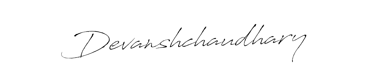 How to make Devanshchaudhary signature? Antro_Vectra is a professional autograph style. Create handwritten signature for Devanshchaudhary name. Devanshchaudhary signature style 6 images and pictures png