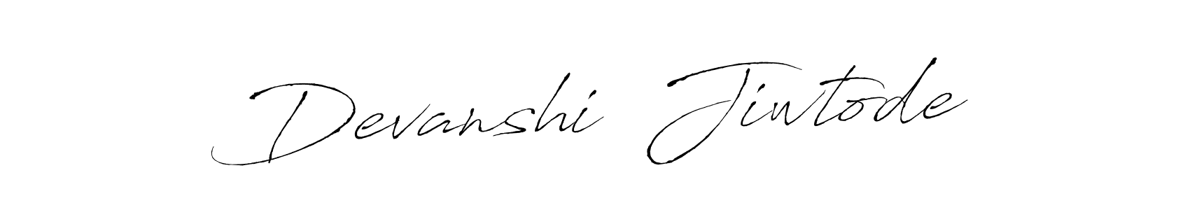 You can use this online signature creator to create a handwritten signature for the name Devanshi  Jiwtode. This is the best online autograph maker. Devanshi  Jiwtode signature style 6 images and pictures png