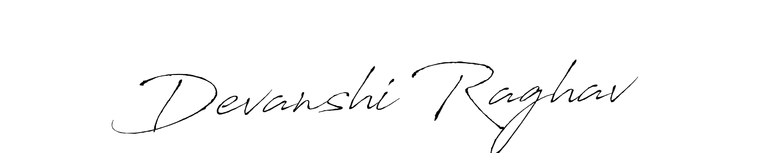 It looks lik you need a new signature style for name Devanshi Raghav. Design unique handwritten (Antro_Vectra) signature with our free signature maker in just a few clicks. Devanshi Raghav signature style 6 images and pictures png
