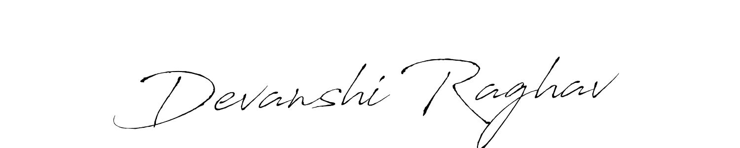 It looks lik you need a new signature style for name Devanshi Raghav. Design unique handwritten (Antro_Vectra) signature with our free signature maker in just a few clicks. Devanshi Raghav signature style 6 images and pictures png