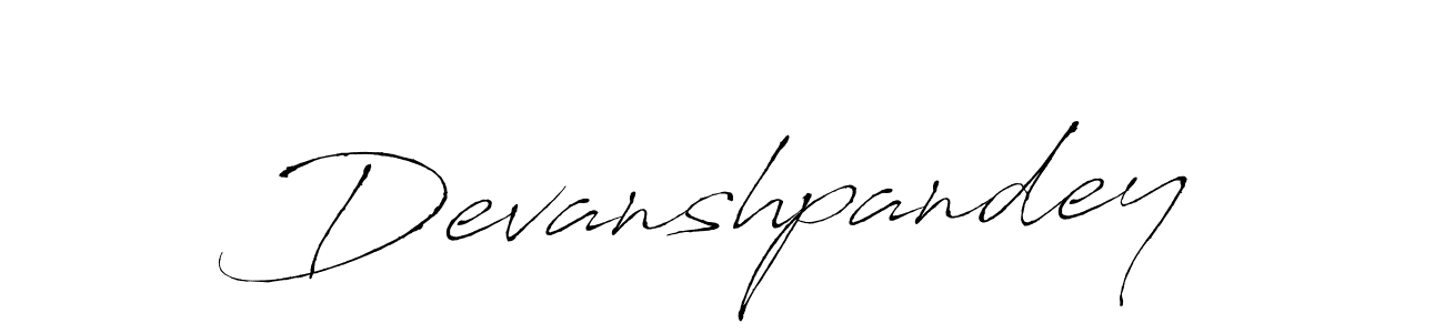 Make a beautiful signature design for name Devanshpandey. With this signature (Antro_Vectra) style, you can create a handwritten signature for free. Devanshpandey signature style 6 images and pictures png