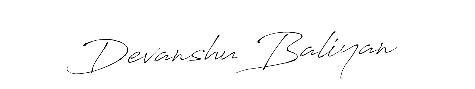 You should practise on your own different ways (Antro_Vectra) to write your name (Devanshu Baliyan) in signature. don't let someone else do it for you. Devanshu Baliyan signature style 6 images and pictures png