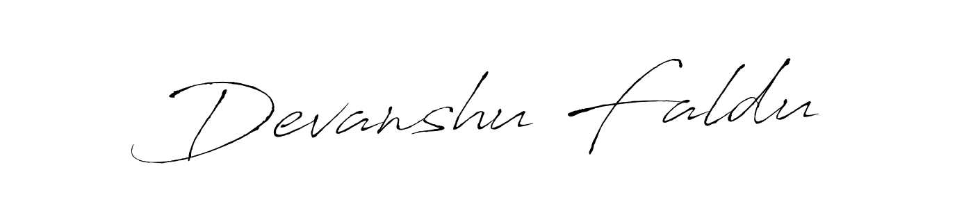 Create a beautiful signature design for name Devanshu Faldu. With this signature (Antro_Vectra) fonts, you can make a handwritten signature for free. Devanshu Faldu signature style 6 images and pictures png