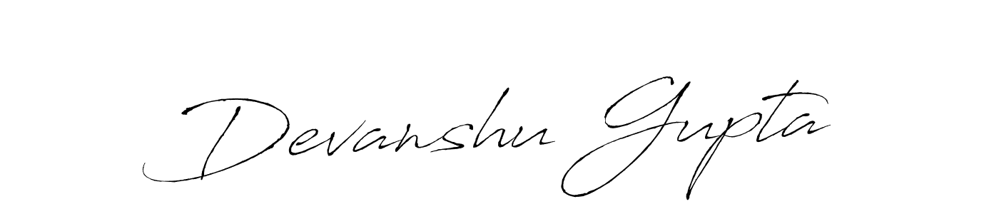 How to make Devanshu Gupta name signature. Use Antro_Vectra style for creating short signs online. This is the latest handwritten sign. Devanshu Gupta signature style 6 images and pictures png