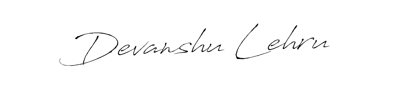 How to make Devanshu Lehru name signature. Use Antro_Vectra style for creating short signs online. This is the latest handwritten sign. Devanshu Lehru signature style 6 images and pictures png