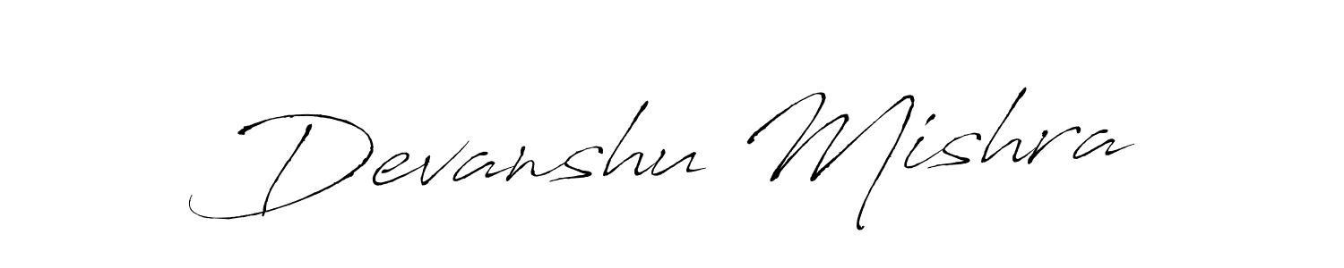 Design your own signature with our free online signature maker. With this signature software, you can create a handwritten (Antro_Vectra) signature for name Devanshu Mishra. Devanshu Mishra signature style 6 images and pictures png