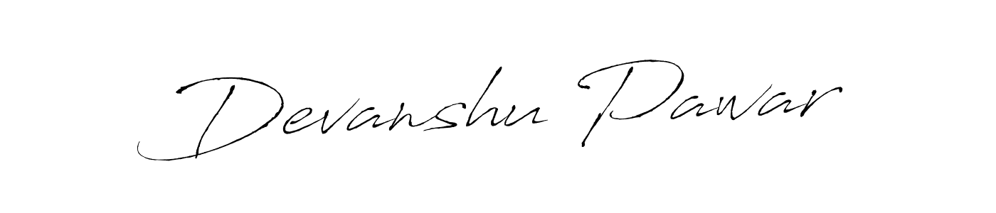 This is the best signature style for the Devanshu Pawar name. Also you like these signature font (Antro_Vectra). Mix name signature. Devanshu Pawar signature style 6 images and pictures png