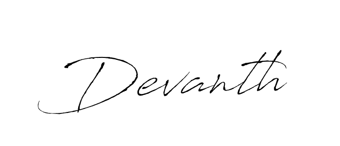 Devanth stylish signature style. Best Handwritten Sign (Antro_Vectra) for my name. Handwritten Signature Collection Ideas for my name Devanth. Devanth signature style 6 images and pictures png