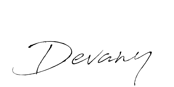 Create a beautiful signature design for name Devany. With this signature (Antro_Vectra) fonts, you can make a handwritten signature for free. Devany signature style 6 images and pictures png