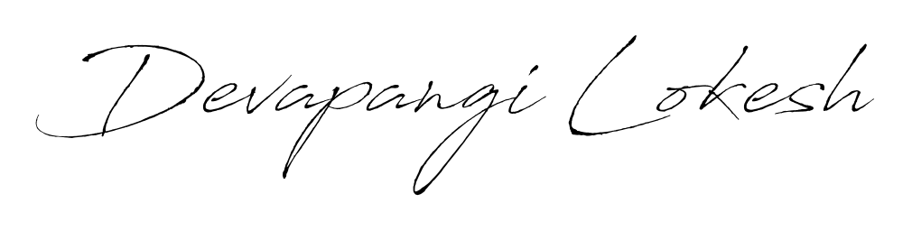 Get an exclusive digital autograph for Devapangi Lokesh. The Antro_Vectra typeface captures the charm of real penmanship on paper. Devapangi Lokesh signature style 6 images and pictures png