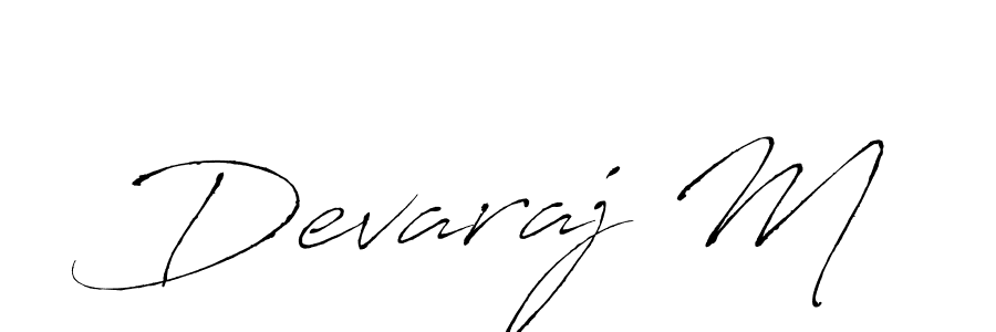 Design your own signature with our free online signature maker. With this signature software, you can create a handwritten (Antro_Vectra) signature for name Devaraj M. Devaraj M signature style 6 images and pictures png