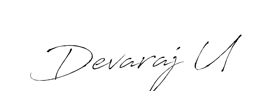 How to make Devaraj U signature? Antro_Vectra is a professional autograph style. Create handwritten signature for Devaraj U name. Devaraj U signature style 6 images and pictures png