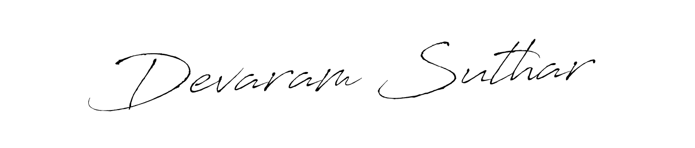 How to make Devaram Suthar signature? Antro_Vectra is a professional autograph style. Create handwritten signature for Devaram Suthar name. Devaram Suthar signature style 6 images and pictures png