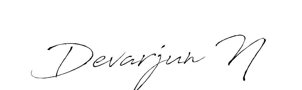 Make a beautiful signature design for name Devarjun N. With this signature (Antro_Vectra) style, you can create a handwritten signature for free. Devarjun N signature style 6 images and pictures png