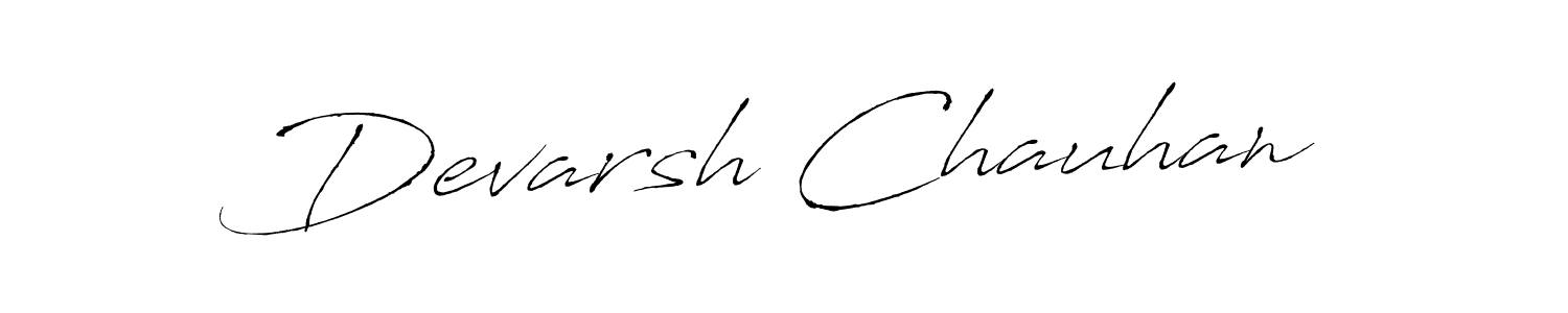 How to make Devarsh Chauhan signature? Antro_Vectra is a professional autograph style. Create handwritten signature for Devarsh Chauhan name. Devarsh Chauhan signature style 6 images and pictures png