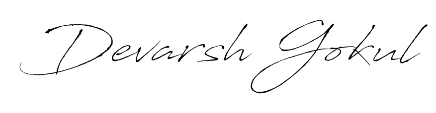 A stylish, flowing autograph style designed for name Devarsh Gokul using Antro_Vectra typography. Perfect for digital creative projects. Devarsh Gokul signature style 6 images and pictures png