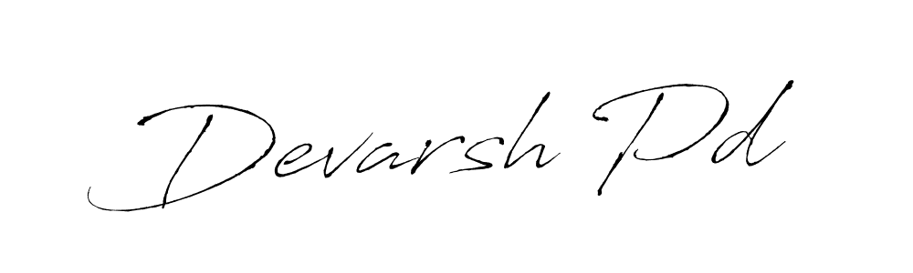 Create a beautiful signature design for name Devarsh Pd. With this signature (Antro_Vectra) fonts, you can make a handwritten signature for free. Devarsh Pd signature style 6 images and pictures png