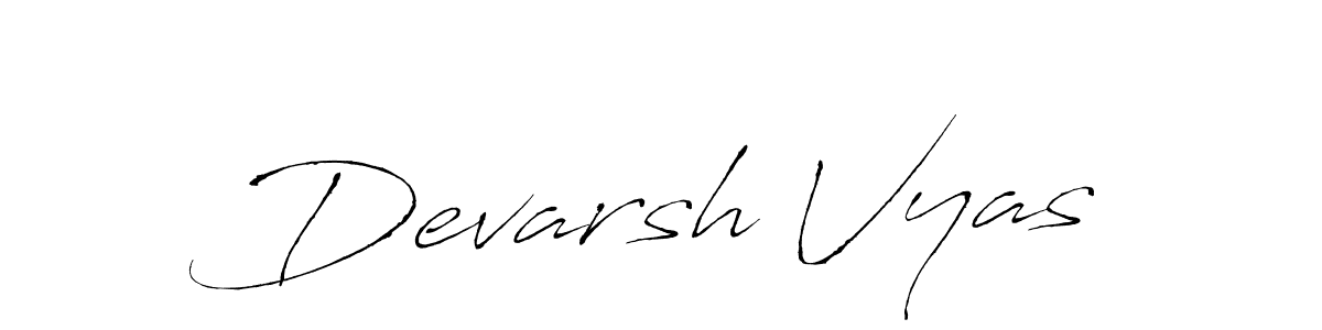 It looks lik you need a new signature style for name Devarsh Vyas. Design unique handwritten (Antro_Vectra) signature with our free signature maker in just a few clicks. Devarsh Vyas signature style 6 images and pictures png