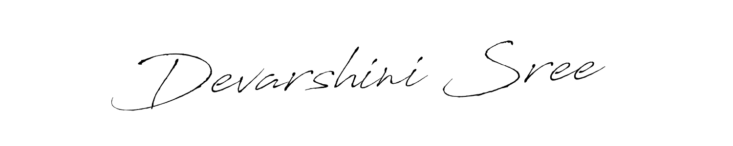 You should practise on your own different ways (Antro_Vectra) to write your name (Devarshini Sree) in signature. don't let someone else do it for you. Devarshini Sree signature style 6 images and pictures png