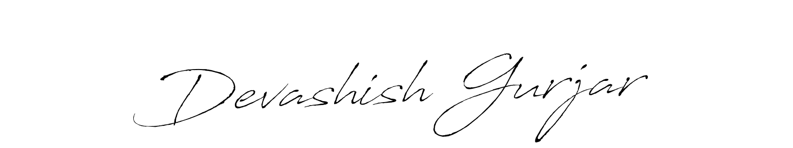 Design your own signature with our free online signature maker. With this signature software, you can create a handwritten (Antro_Vectra) signature for name Devashish Gurjar. Devashish Gurjar signature style 6 images and pictures png