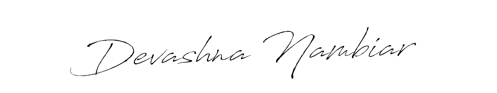 The best way (Antro_Vectra) to make a short signature is to pick only two or three words in your name. The name Devashna Nambiar include a total of six letters. For converting this name. Devashna Nambiar signature style 6 images and pictures png