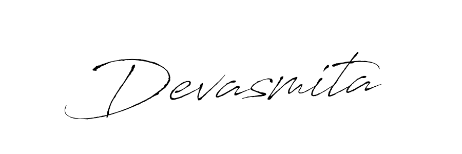 Make a beautiful signature design for name Devasmita. With this signature (Antro_Vectra) style, you can create a handwritten signature for free. Devasmita signature style 6 images and pictures png
