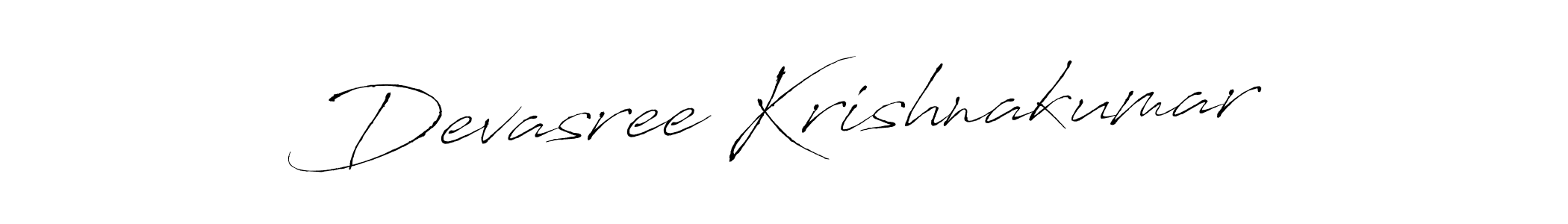 Make a beautiful signature design for name Devasree Krishnakumar. With this signature (Antro_Vectra) style, you can create a handwritten signature for free. Devasree Krishnakumar signature style 6 images and pictures png