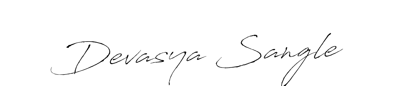 Design your own signature with our free online signature maker. With this signature software, you can create a handwritten (Antro_Vectra) signature for name Devasya Sangle. Devasya Sangle signature style 6 images and pictures png