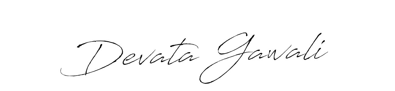 How to make Devata Gawali signature? Antro_Vectra is a professional autograph style. Create handwritten signature for Devata Gawali name. Devata Gawali signature style 6 images and pictures png