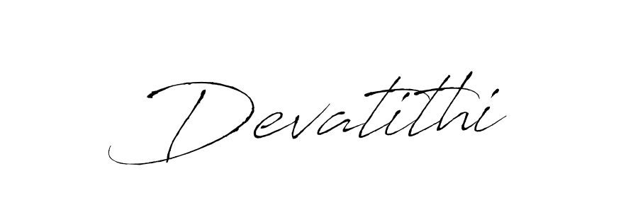 Design your own signature with our free online signature maker. With this signature software, you can create a handwritten (Antro_Vectra) signature for name Devatithi. Devatithi signature style 6 images and pictures png