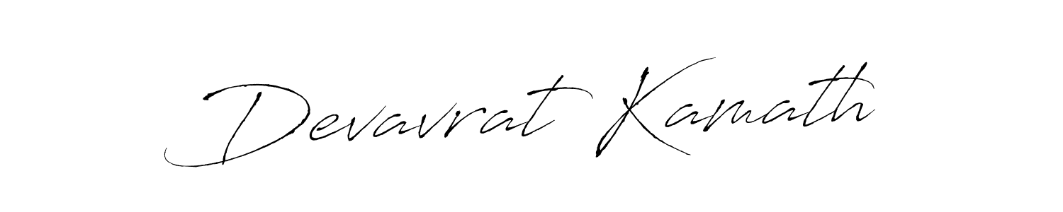 Create a beautiful signature design for name Devavrat Kamath. With this signature (Antro_Vectra) fonts, you can make a handwritten signature for free. Devavrat Kamath signature style 6 images and pictures png