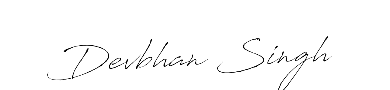 Design your own signature with our free online signature maker. With this signature software, you can create a handwritten (Antro_Vectra) signature for name Devbhan Singh. Devbhan Singh signature style 6 images and pictures png