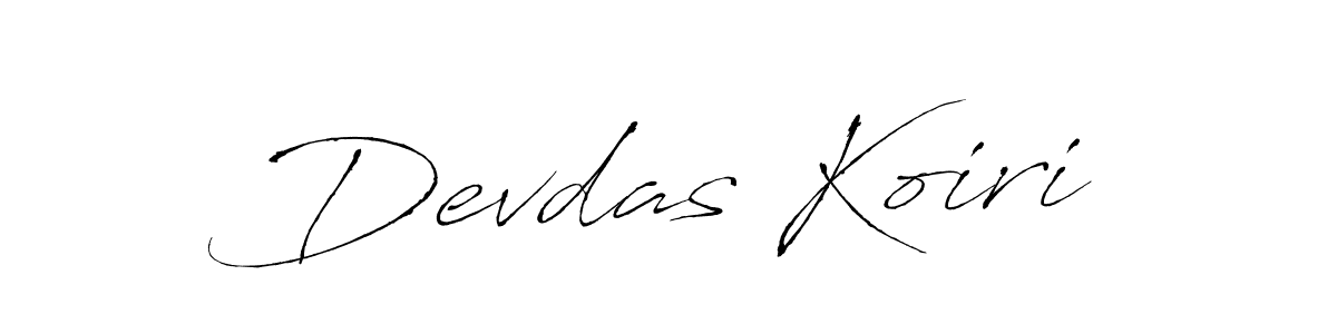 Design your own signature with our free online signature maker. With this signature software, you can create a handwritten (Antro_Vectra) signature for name Devdas Koiri. Devdas Koiri signature style 6 images and pictures png