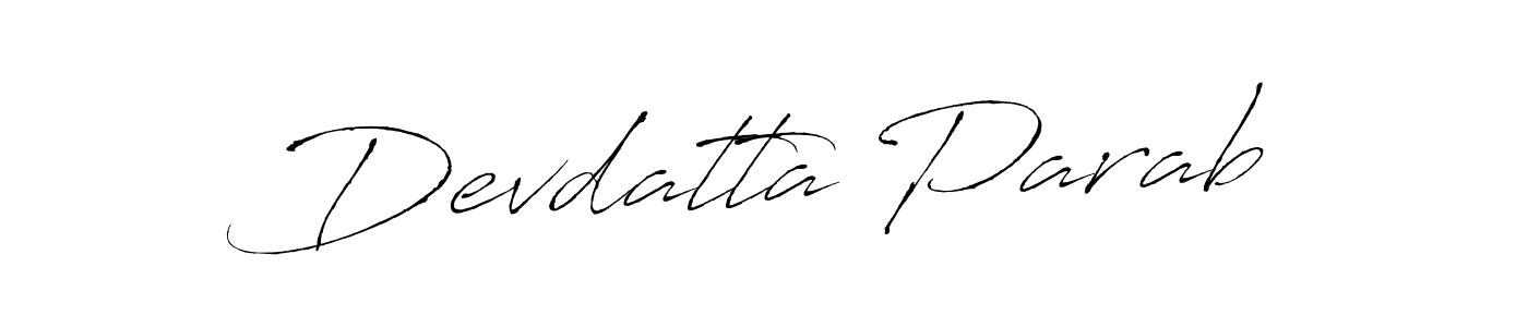 Create a beautiful signature design for name Devdatta Parab. With this signature (Antro_Vectra) fonts, you can make a handwritten signature for free. Devdatta Parab signature style 6 images and pictures png