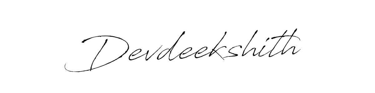 Use a signature maker to create a handwritten signature online. With this signature software, you can design (Antro_Vectra) your own signature for name Devdeekshith. Devdeekshith signature style 6 images and pictures png