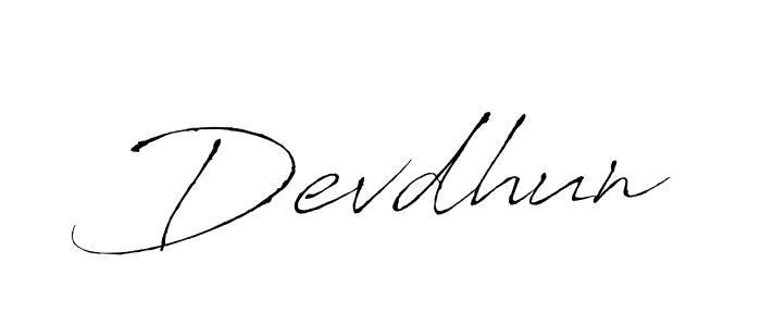 Devdhun stylish signature style. Best Handwritten Sign (Antro_Vectra) for my name. Handwritten Signature Collection Ideas for my name Devdhun. Devdhun signature style 6 images and pictures png